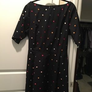 Timeless Eshakti Dress 2X 22W Black w/Polka Dots